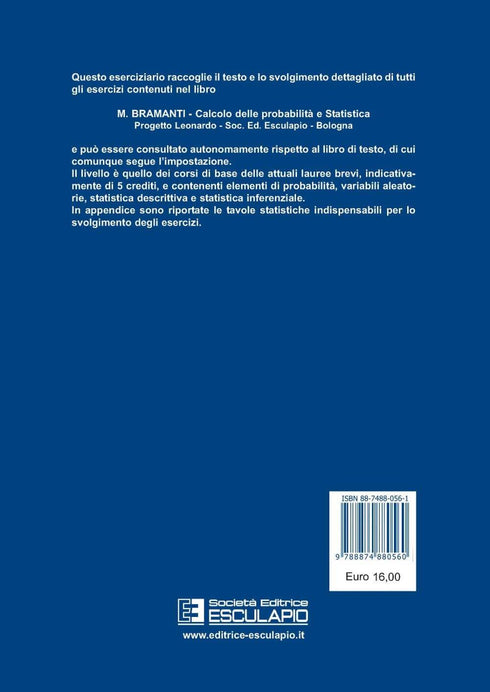BERTACCHI BRAMANTI GUERRA - Esercizi di calcolo delle probabilità e statistica